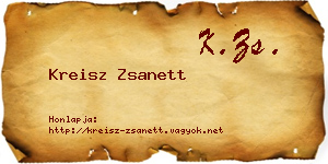 Kreisz Zsanett névjegykártya